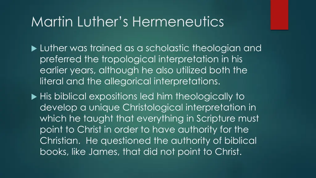 martin luther s hermeneutics