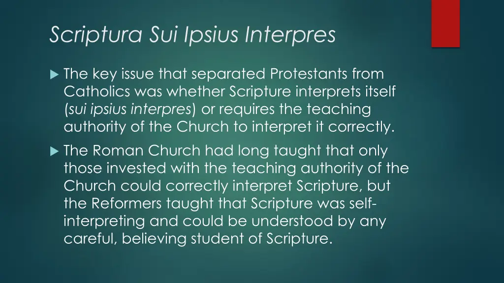 scriptura sui ipsius interpres