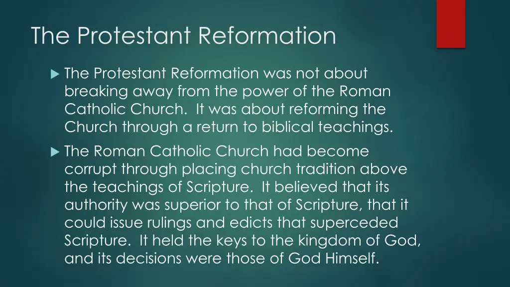 the protestant reformation