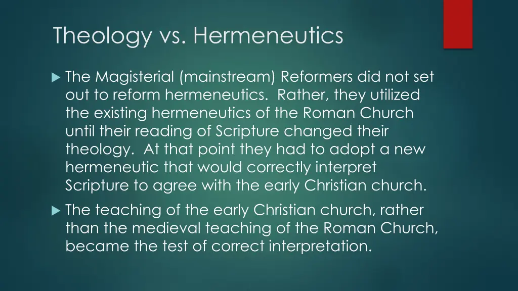 theology vs hermeneutics