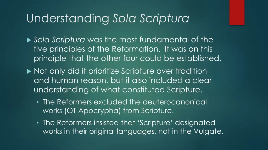 understanding sola scriptura