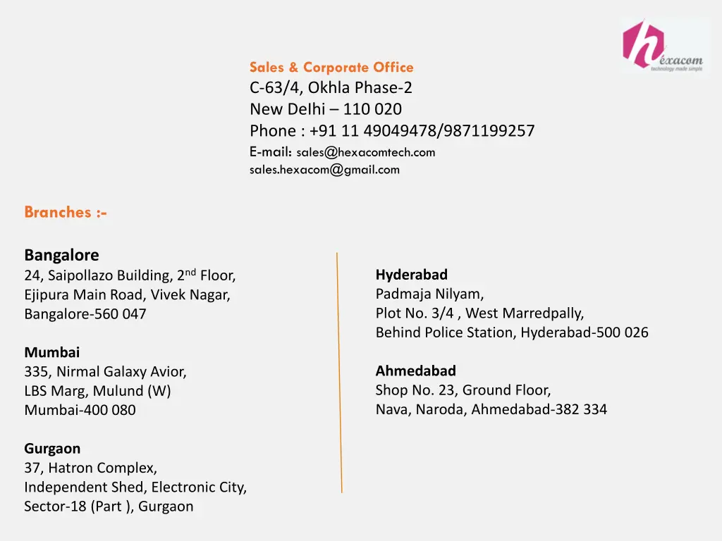 sales corporate office c 63 4 okhla phase