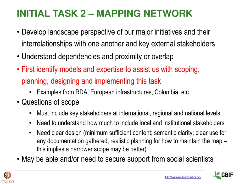 initial task 2 mapping network