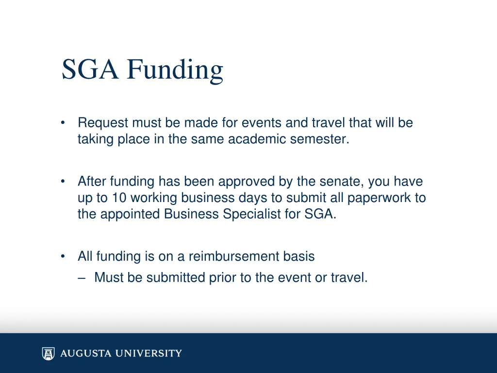 sga funding