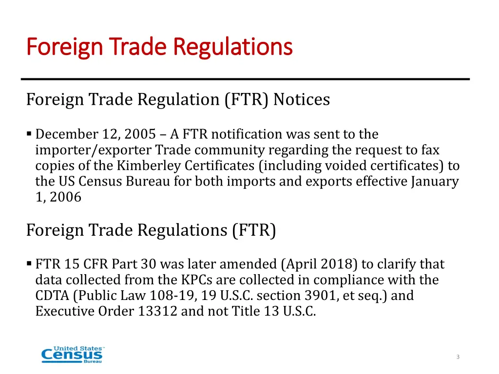 foreign trade regulations foreign trade