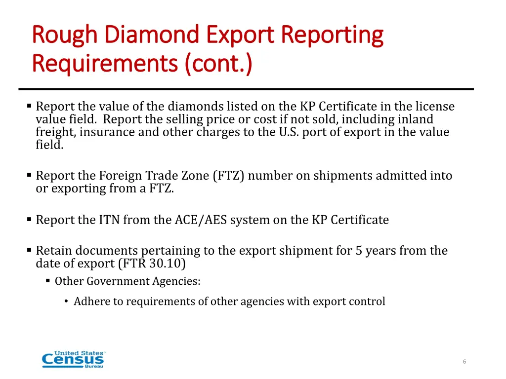 rough diamond export reporting rough diamond 1