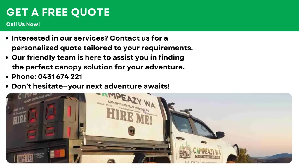 get a free quote call us now