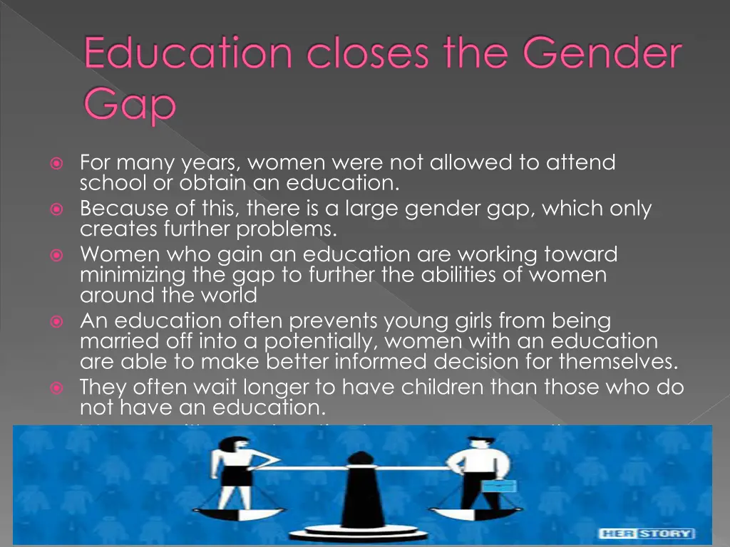 education closes the gender gap