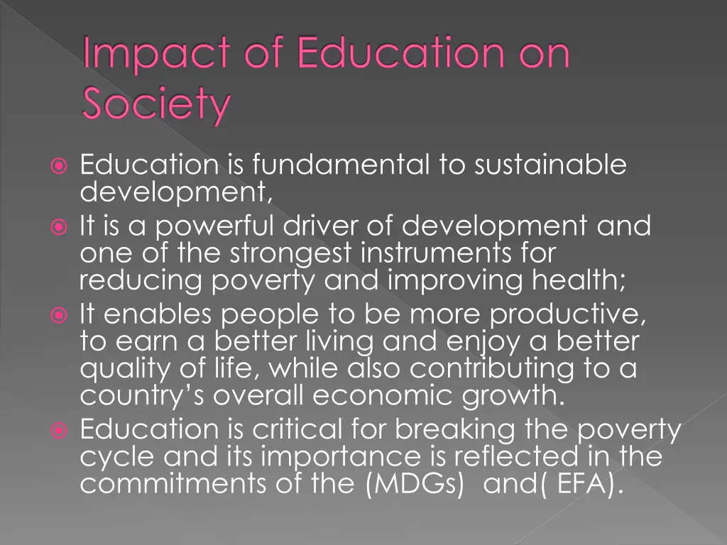 impact of education on society