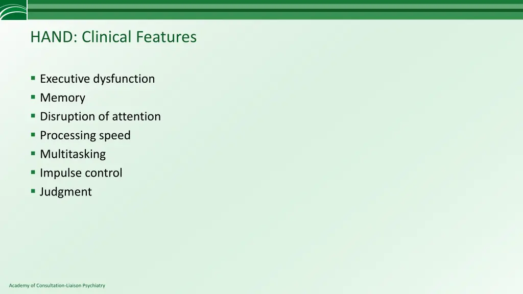 hand clinical features