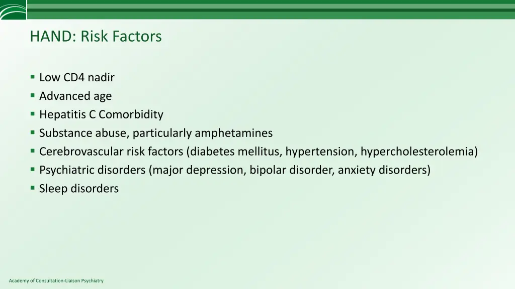 hand risk factors