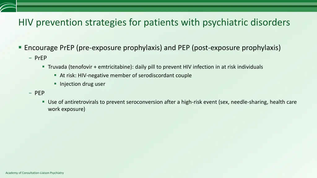 hiv prevention strategies for patients with 1