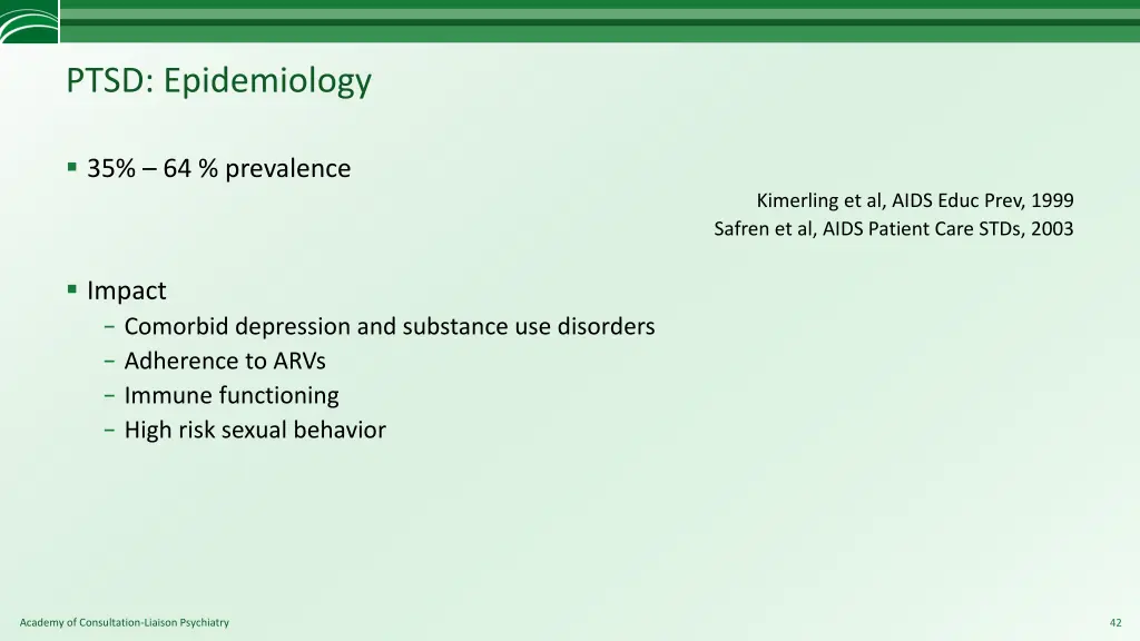 ptsd epidemiology