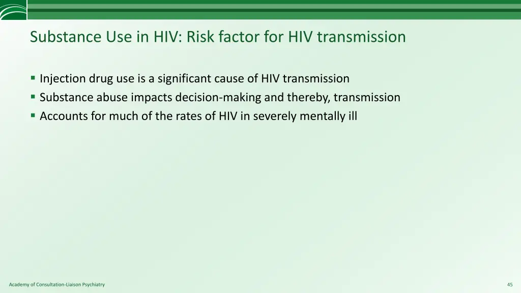 substance use in hiv risk factor