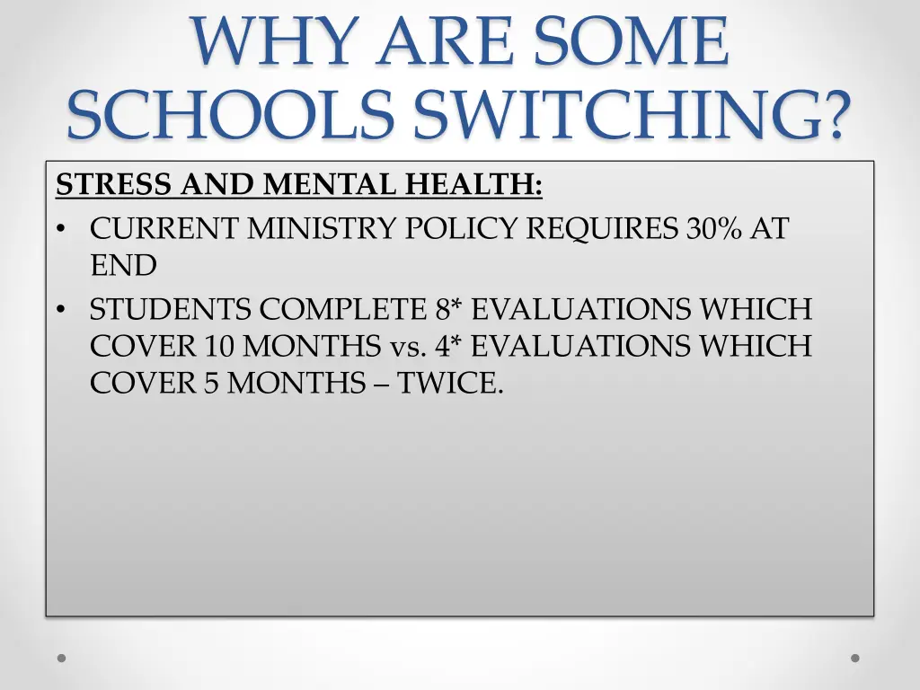 why are some schools switching stress and mental