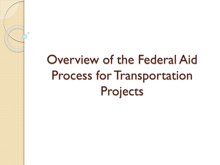 overview of the federal aid process