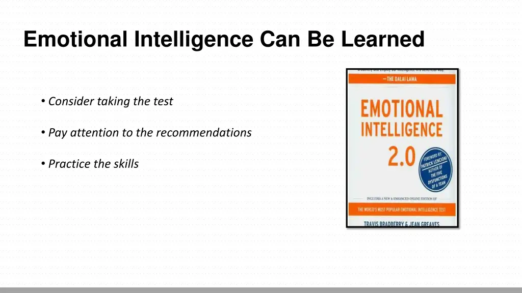 emotional intelligence can be learned