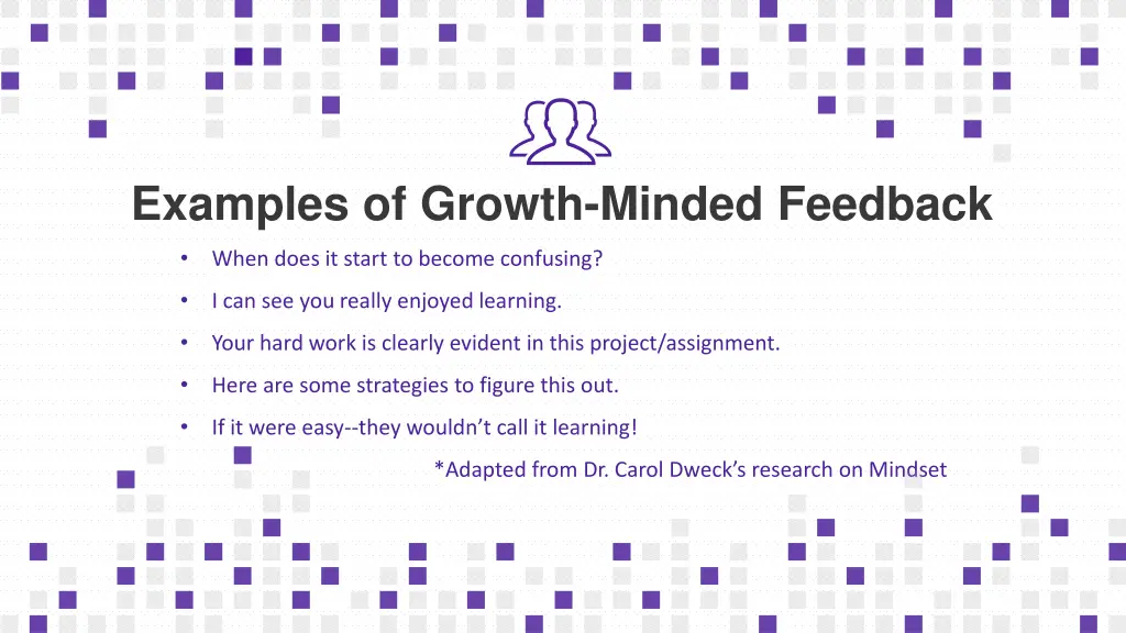 examples of growth minded feedback