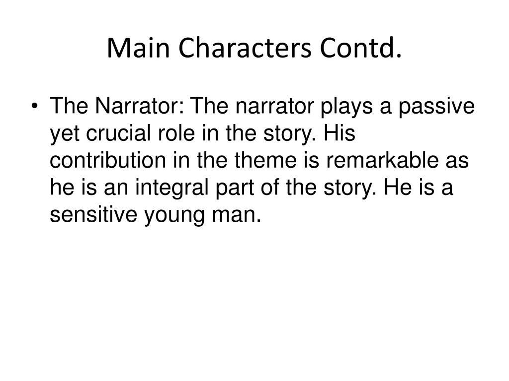 main characters contd 1