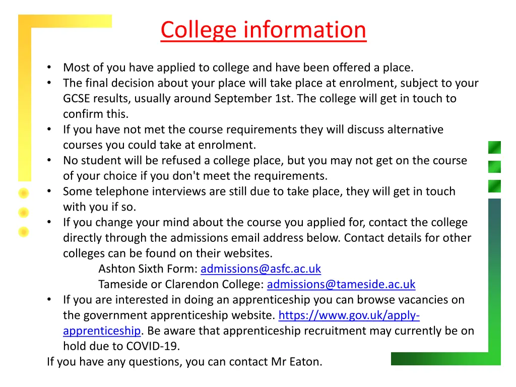 college information