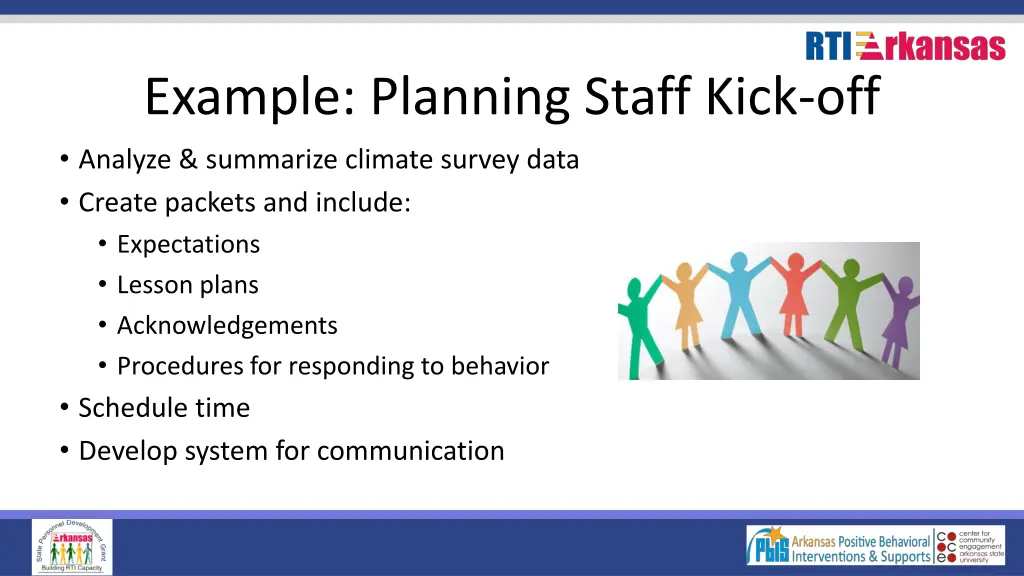 example planning staff kick off analyze summarize