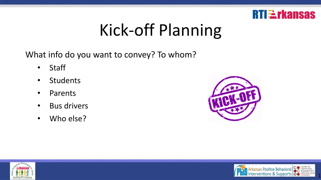 kick off planning 1