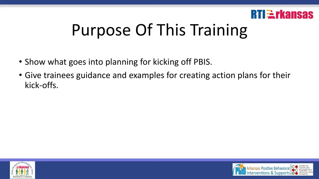 purpose of this training