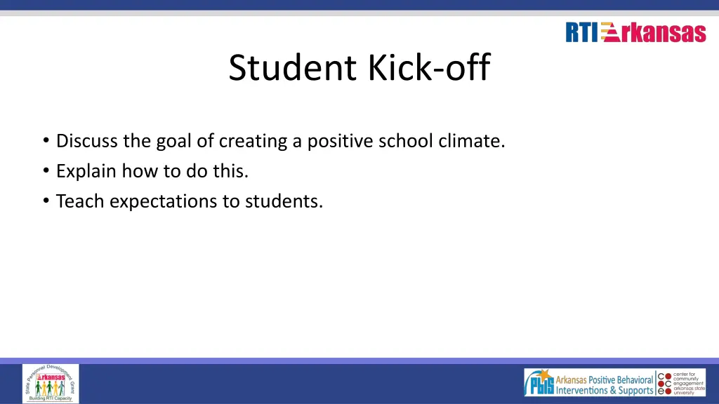 student kick off