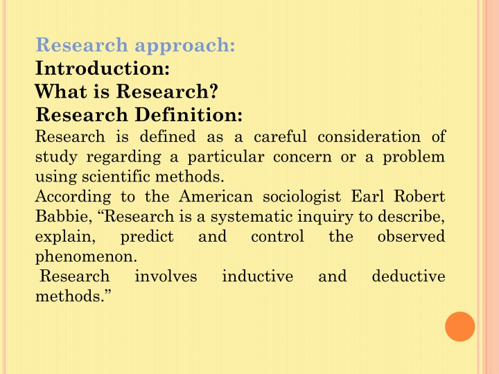 research approach introduction what is research