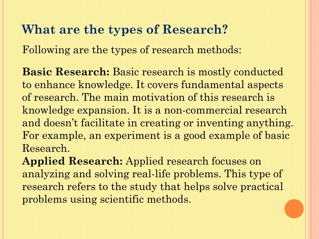 what are the types of research