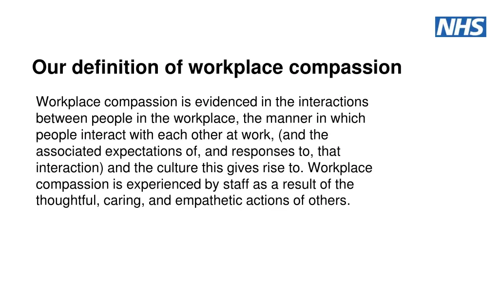 our definition of workplace compassion