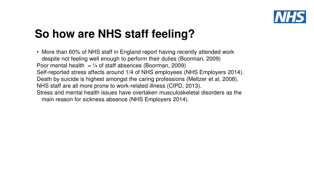 so how are nhs staff feeling