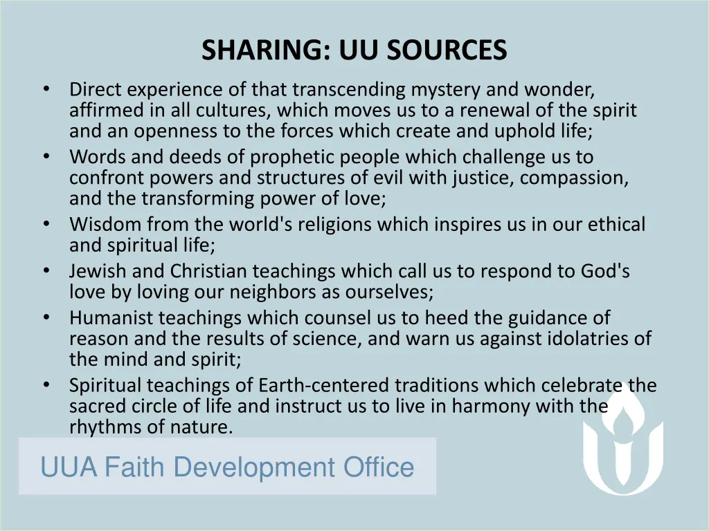 sharing uu sources