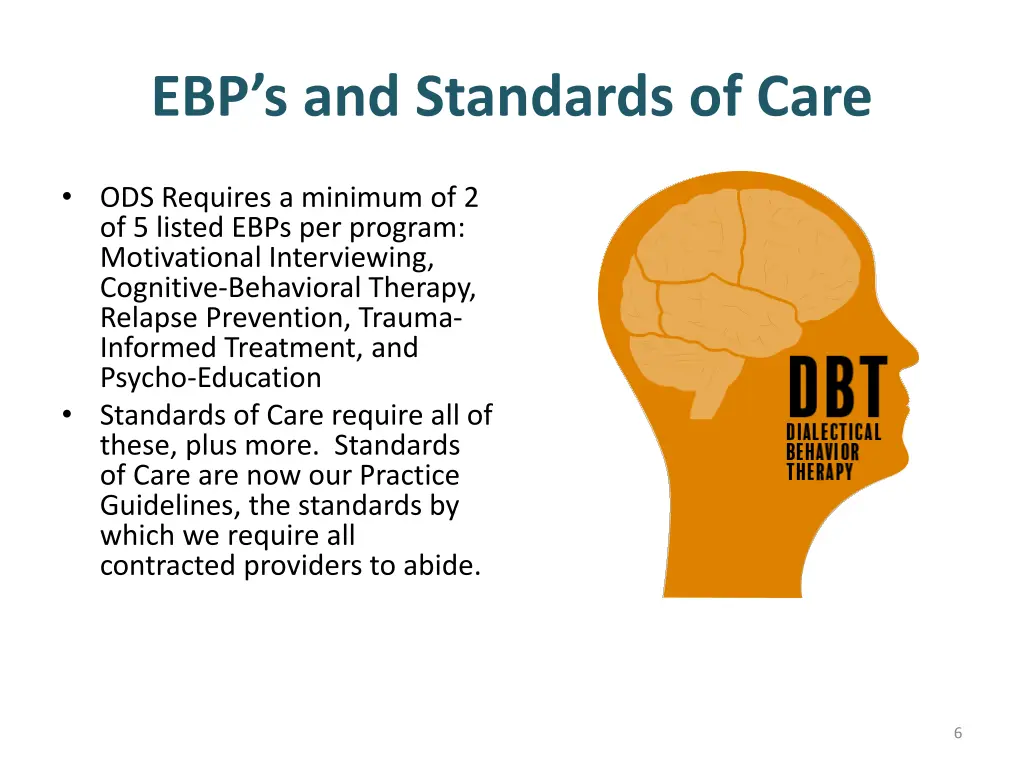 ebp s and standards of care