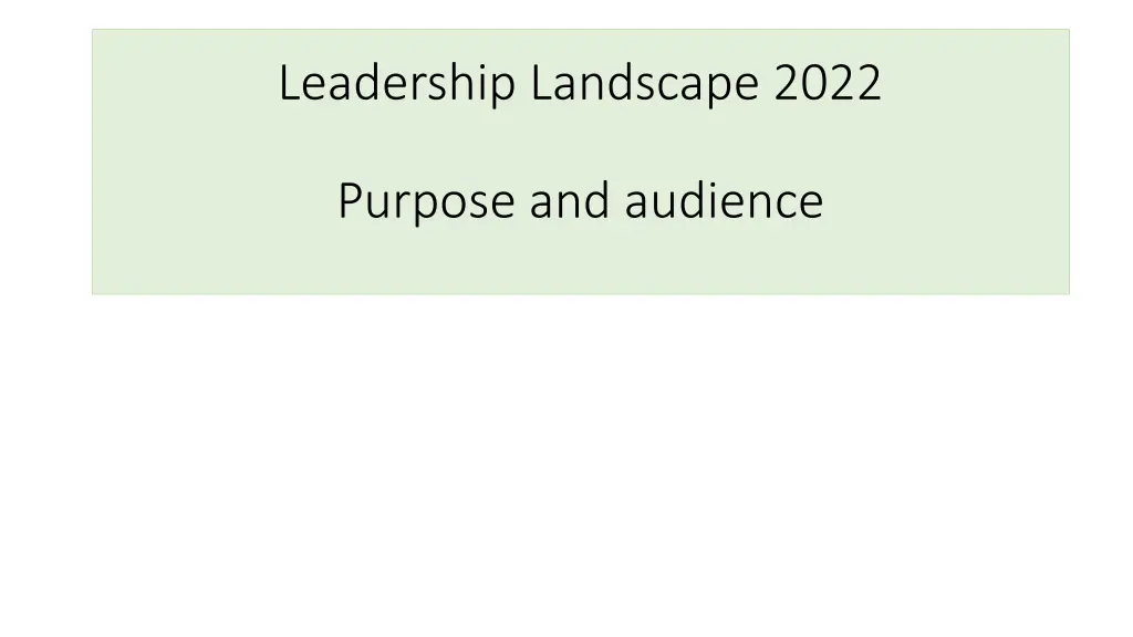 leadership landscape 2022 1