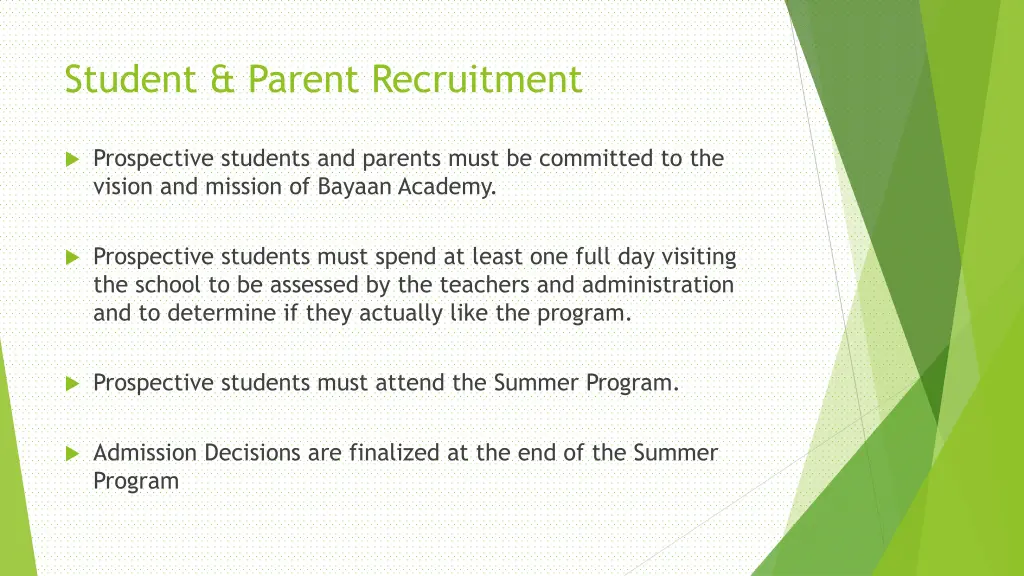 student parent recruitment