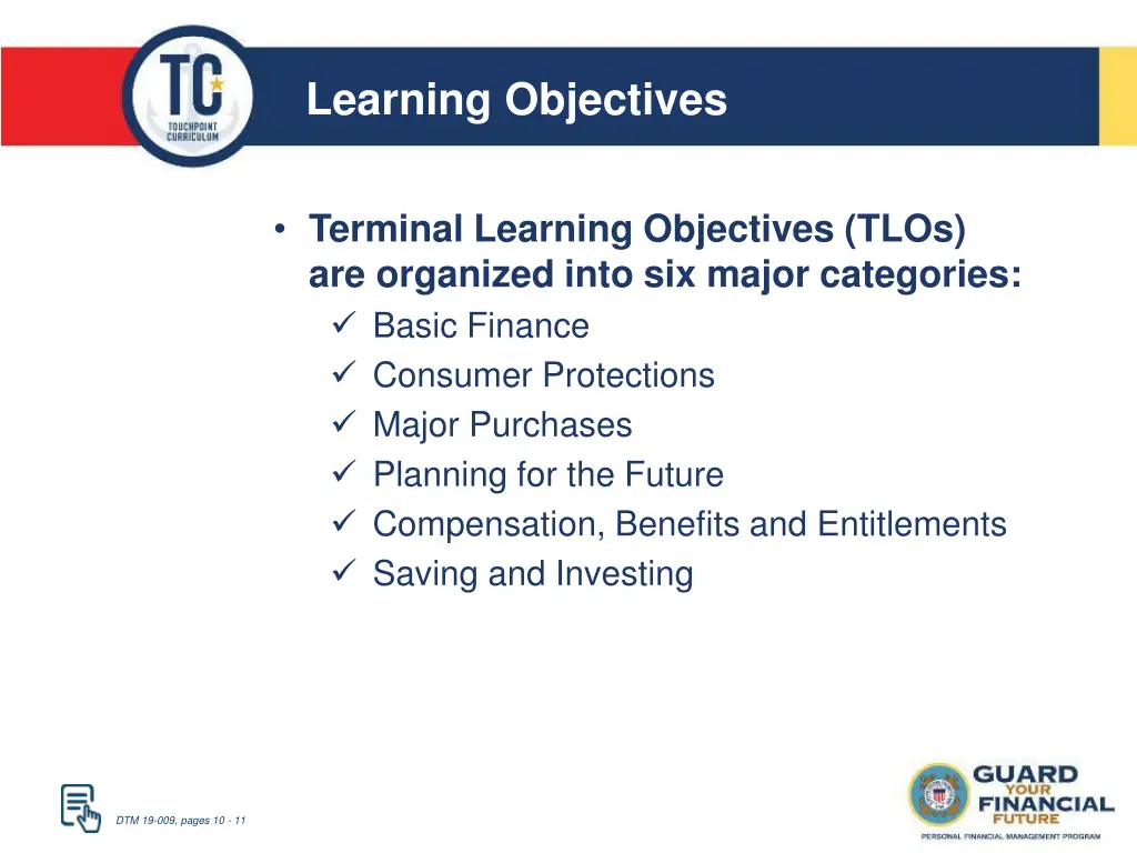 learning objectives