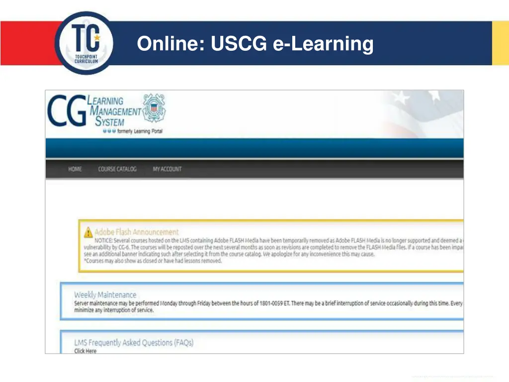 online uscg e learning