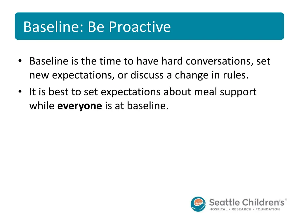 baseline be proactive