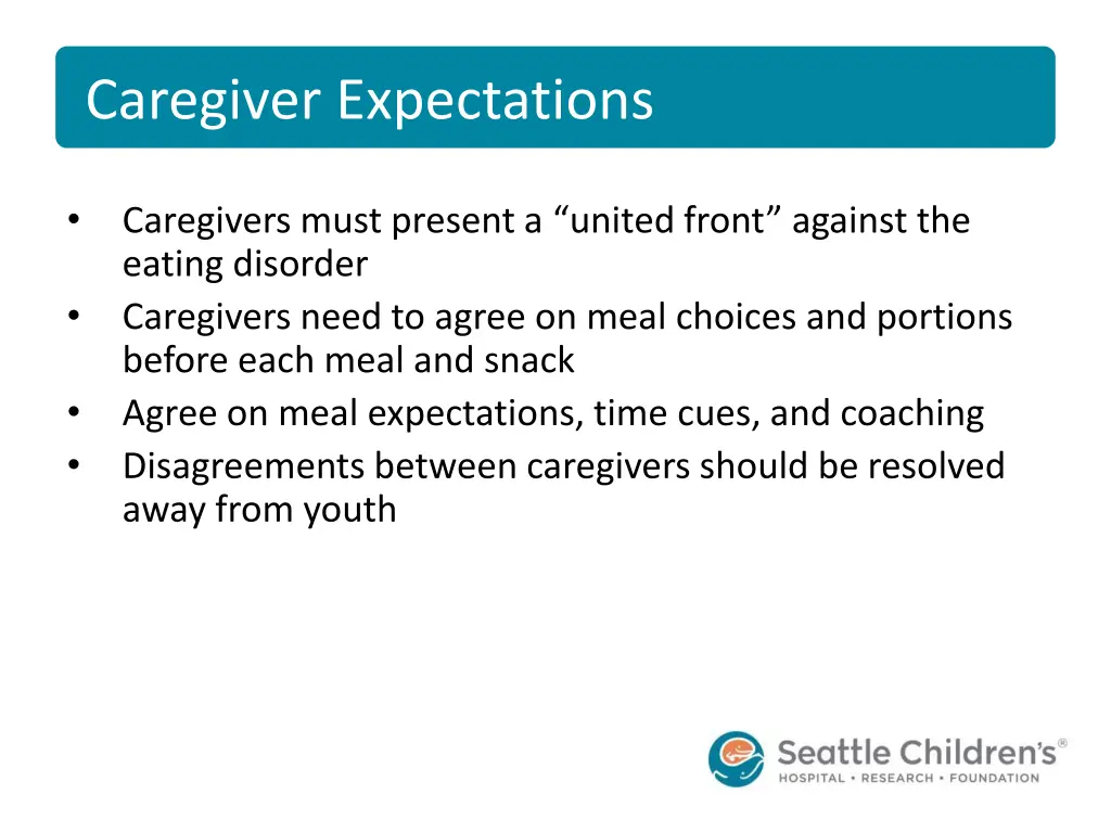 caregiver expectations