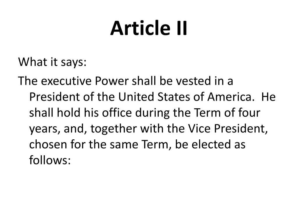 article ii