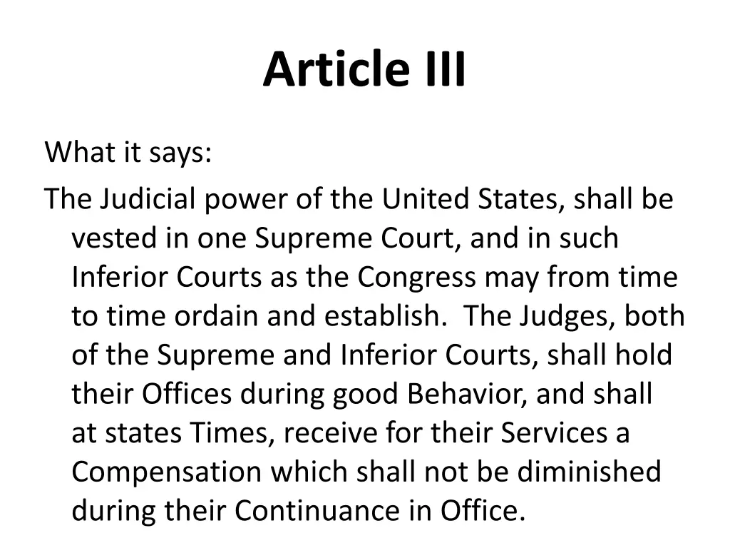 article iii