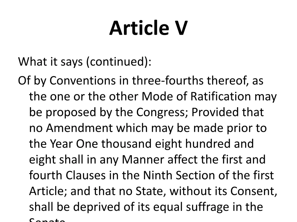 article v 1