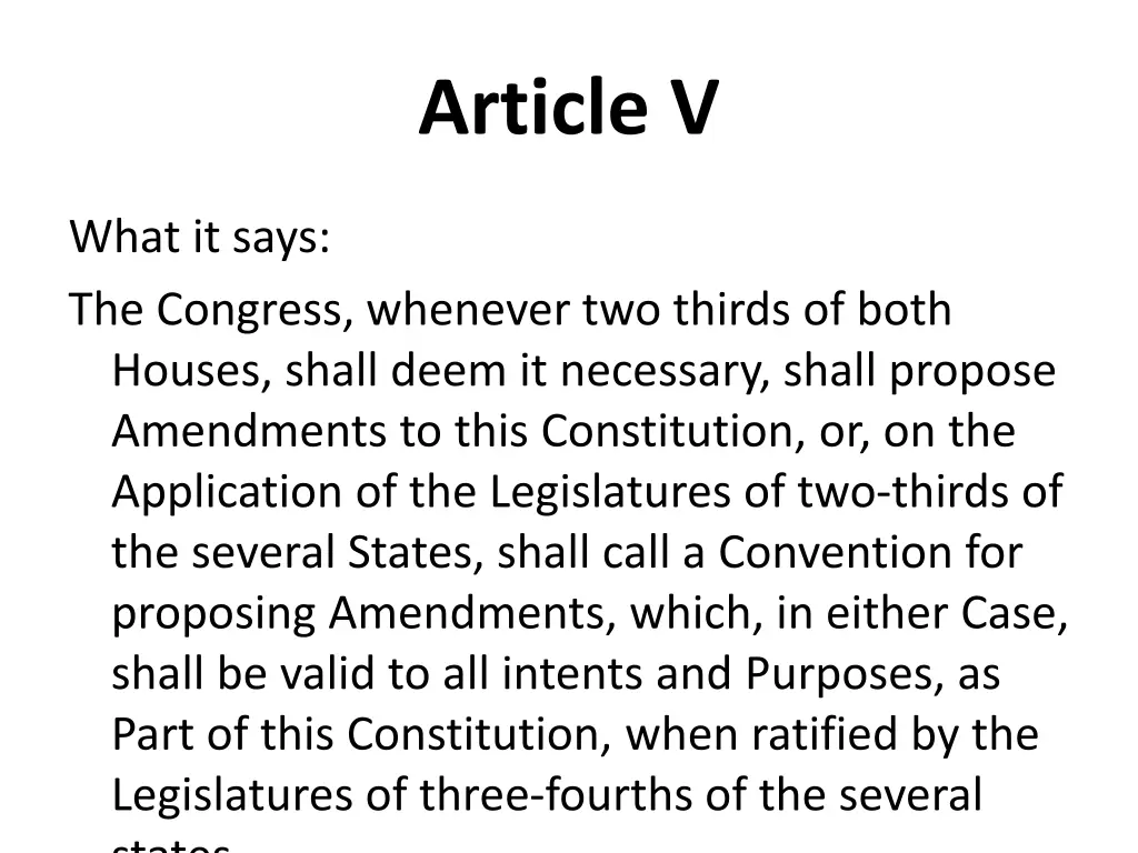 article v