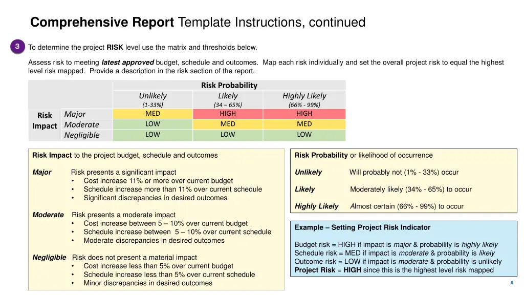 comprehensive report template instructions 1