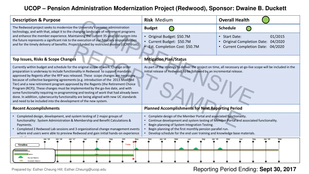 ucop pension administration modernization project