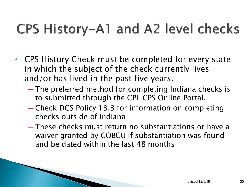 cps history check must be completed for every