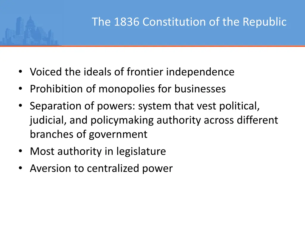 the 1836 constitution of the republic