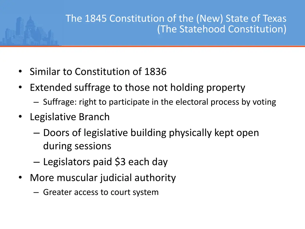 the 1845 constitution of the new state of texas 1