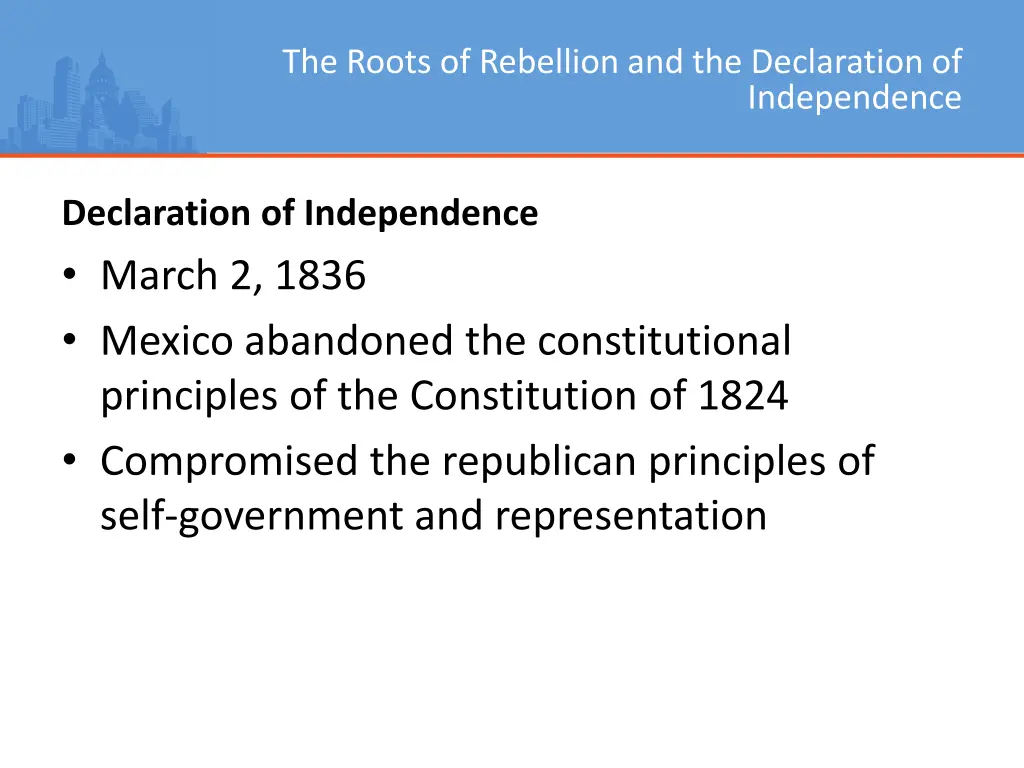 the roots of rebellion and the declaration of 2